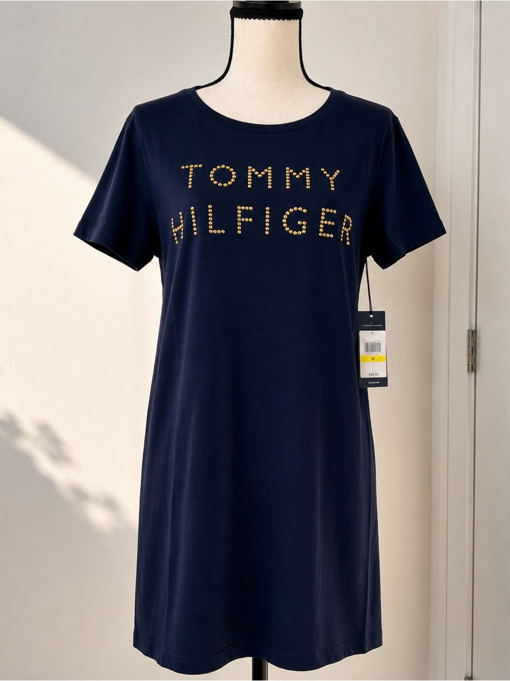Tommy Hilfiger Navy Rhinestone Dress NWT US M UK 12